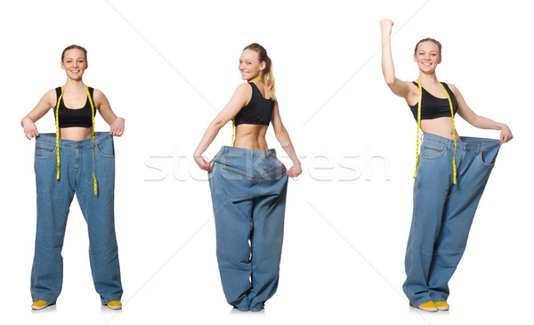 Composite photo of woman in dieting concept Stock photo © Elnur