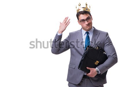 King businessman isolated on white background Stock photo © Elnur