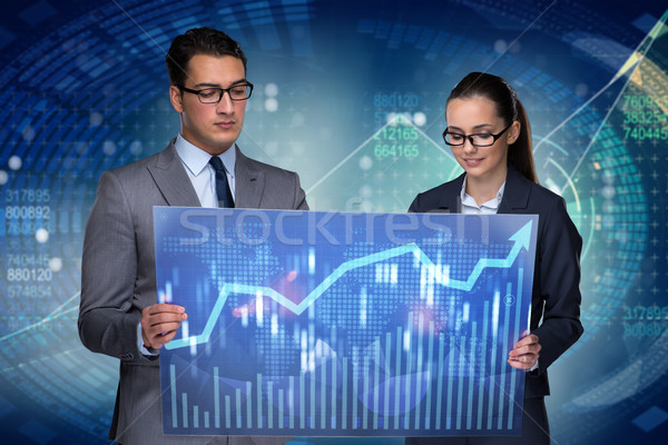 Ludzi biznesu czas wykres ceny Zdjęcia stock © Elnur