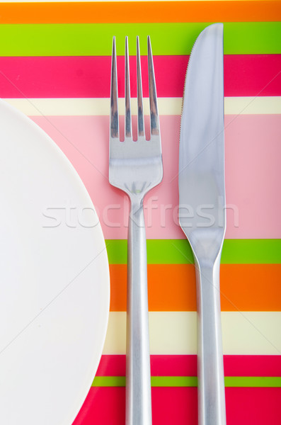 Table setting with knife and fork Stock photo © Elnur