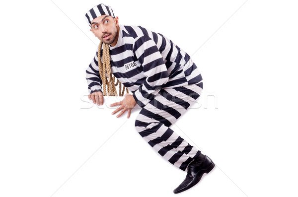 Zdjęcia stock: Przestępca · pasiasty · uniform · prawa · policji