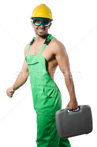 Man with toolkit isolated on the white Stock photo © Elnur