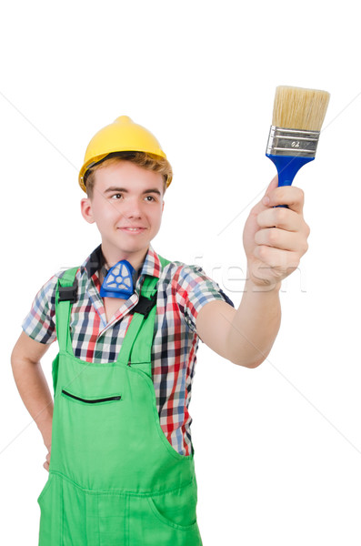 Funny painter isolated on white Stock photo © Elnur