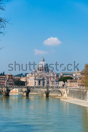 [[stock_photo]]: Saint · cathédrale · rivière · Rome · Italie · ciel