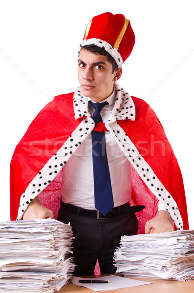 Stockfoto: Koning · zakenman · papierwerk · business · man · werk