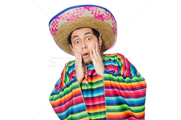 Funny mexicano aislado blanco hombre Foto stock © Elnur