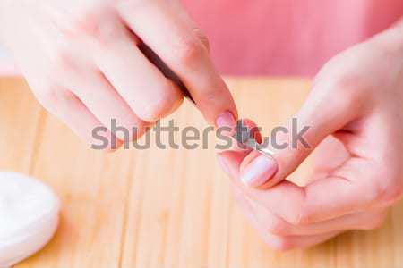 Mano manicure trattamento salute donna mani Foto d'archivio © Elnur