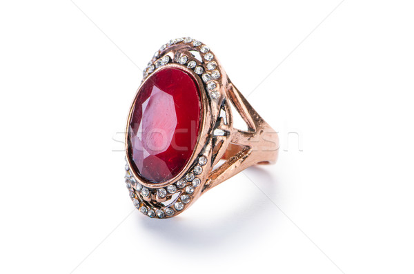 Jewellery ring isolated on the white Stock photo © Elnur