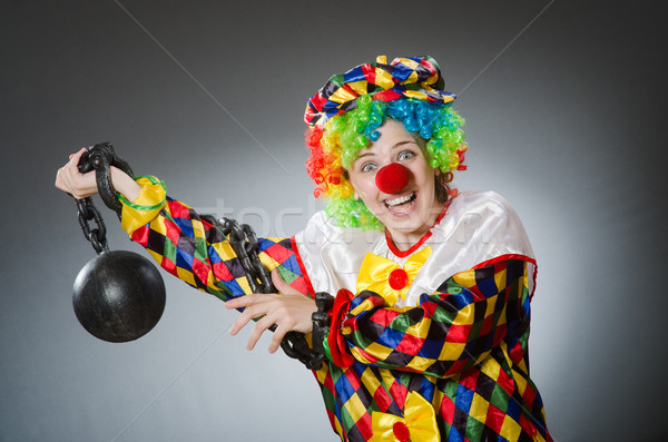 Funny Clown komisch glücklich Spaß Kette Stock foto © Elnur