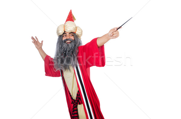 Wizard in costume isolated on the white Stock photo © Elnur