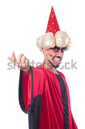 Wizard in red costume isolated on white Stock photo © Elnur