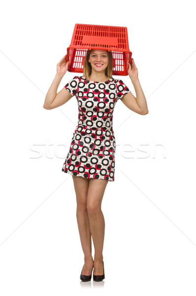 Woman in shopping concept isolated on white Stock photo © Elnur