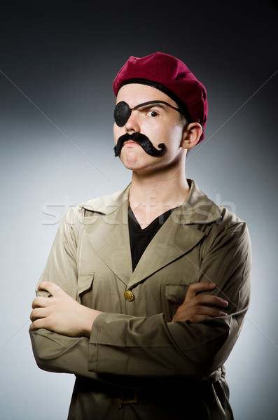 Funny żołnierz wojskowych człowiek zielone wojny Zdjęcia stock © Elnur