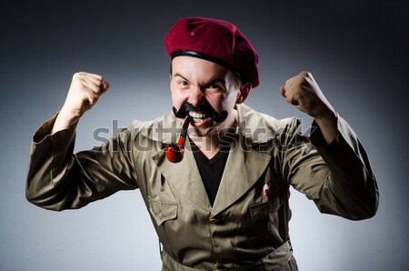 Funny soldier in military concept Stock photo © Elnur