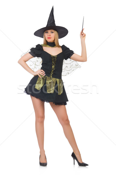 Mujer mago mano fondo traje negro Foto stock © Elnur