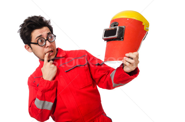 Funny welder isolated on white Stock photo © Elnur