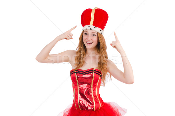 Fille carnaval costume isolé blanche [[stock_photo]] © Elnur