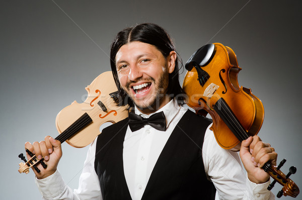Foto stock: Homem · jogar · violino · musical · arte · engraçado