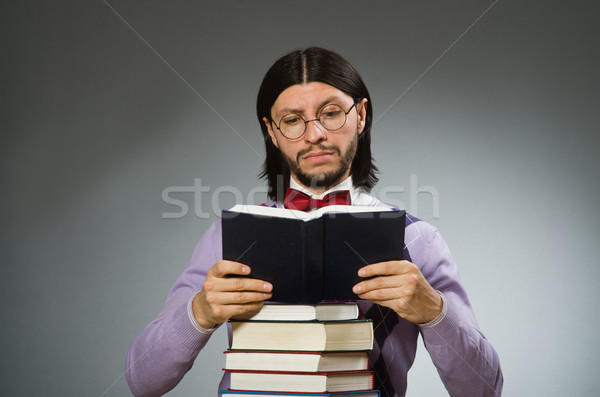 Jonge student boek leren man boeken Stockfoto © Elnur