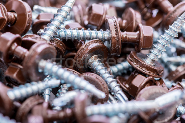 Multe constructii fundal metal industrie cap Imagine de stoc © Elnur