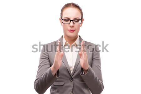 The strict serious businesswoman isolated on white Stock photo © Elnur