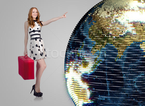 Woman in world travel concept Stock photo © Elnur