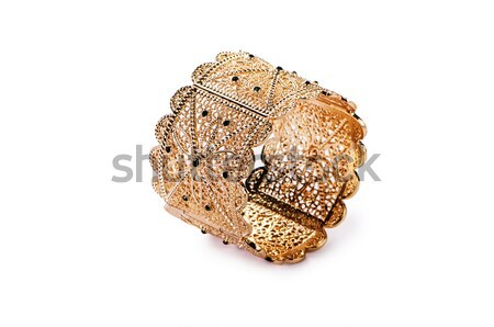 Gold jewellery ring isolated on the white background Stock photo © Elnur