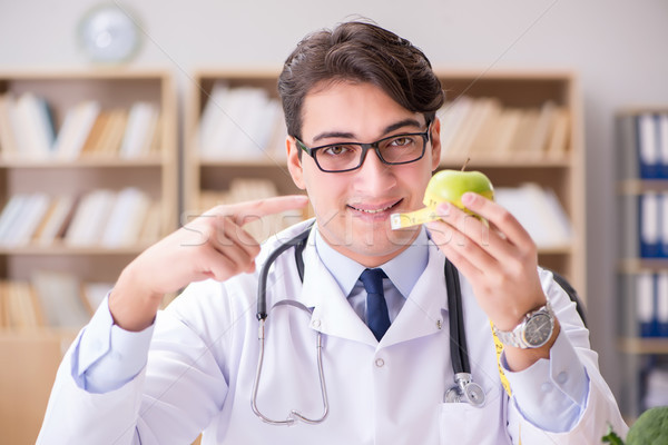 Scientist studying nutrition in various food Stock photo © Elnur