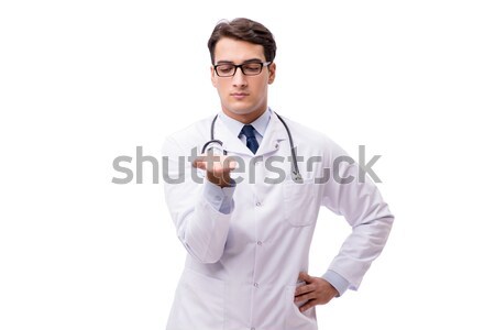Doctor with crystal ball isolated on white background Stock photo © Elnur