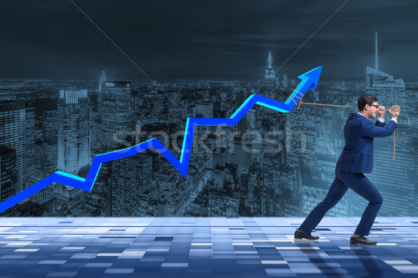 The businessman supporting increase in economy Stock photo © Elnur