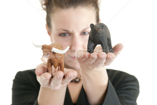 公牛 市場 吸引力 女 商業照片 © elvinstar