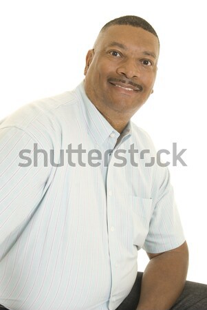 Glimlachend afro-amerikaanse man portret knap Stockfoto © elvinstar