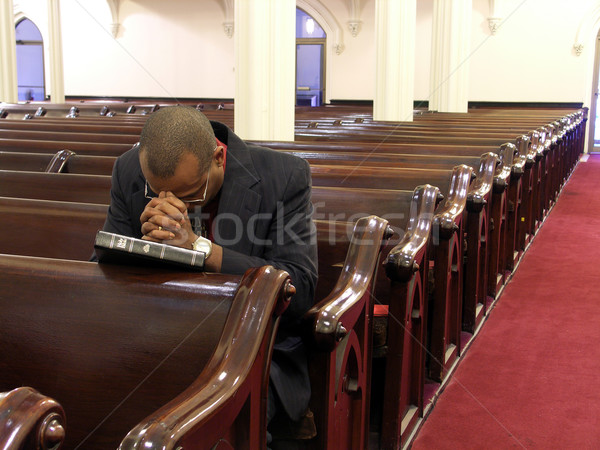 Geben me Stärke Mann beten allein Stock foto © elvinstar