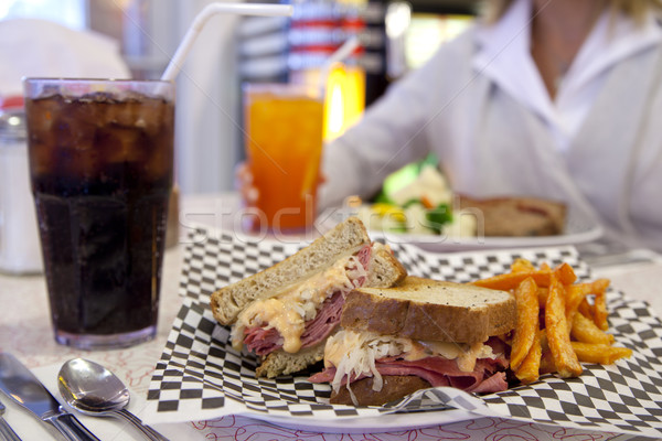 Diner-style Reuben sandwich Stock photo © elvinstar