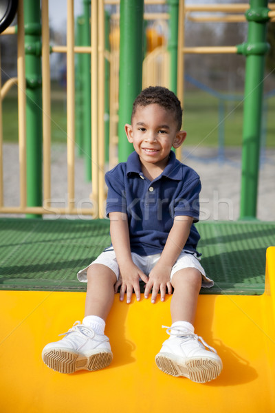 Multi-racial boy at the park Stock photo © elvinstar