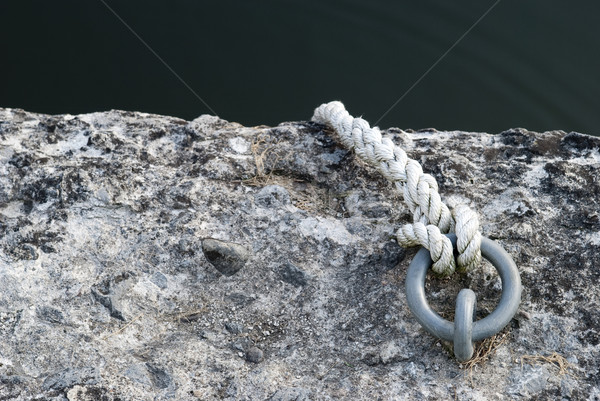 Rope secured to metal ring Stock photo © elvinstar