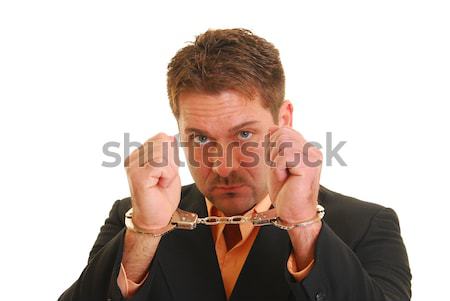 Handcuffed business man Stock photo © elvinstar