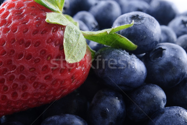 Strawberry and blueberries Stock photo © elvinstar