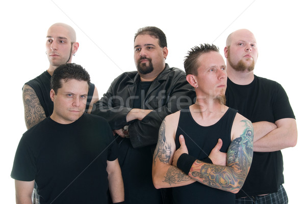 Heavy metal band groep kaukasisch mannen Stockfoto © elvinstar
