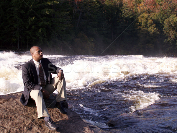business man in the wilderness Stock photo © elvinstar
