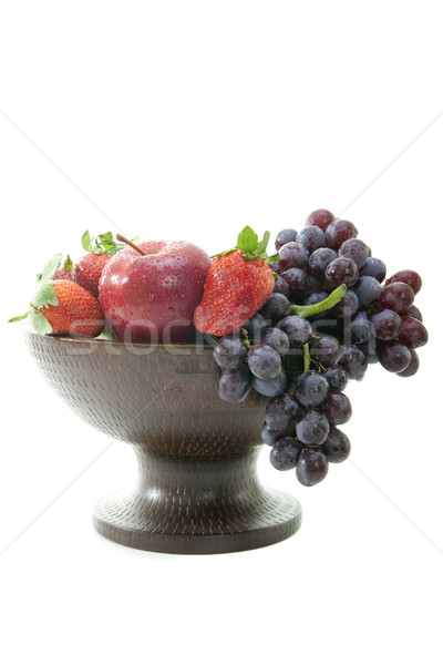 Meyve karpuzu taze meyve ahşap çanak sağlık Stok fotoğraf © elvinstar