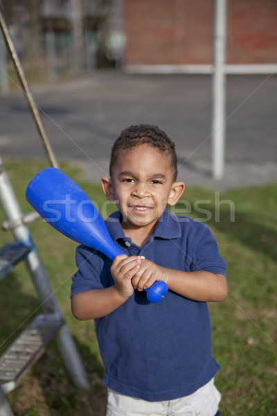 Garçon parc cute bat jouer souriant [[stock_photo]] © elvinstar