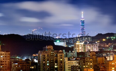 美しい 市泊 シーン 夜景 空 建物 ストックフォト © elwynn