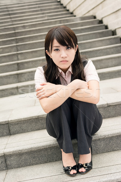 worried businesswoman Stock photo © elwynn