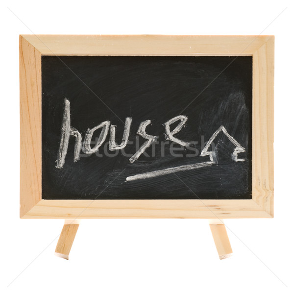 Huis woord Engels eenvoudige afbeelding Blackboard Stockfoto © elwynn