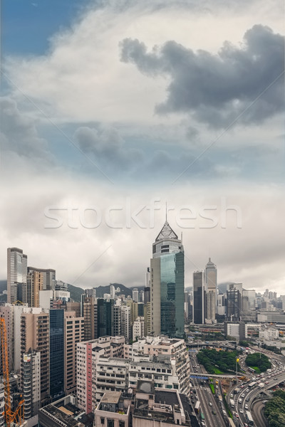 Stadsgezicht Hong Kong hoog gebouwen dag Stockfoto © elwynn