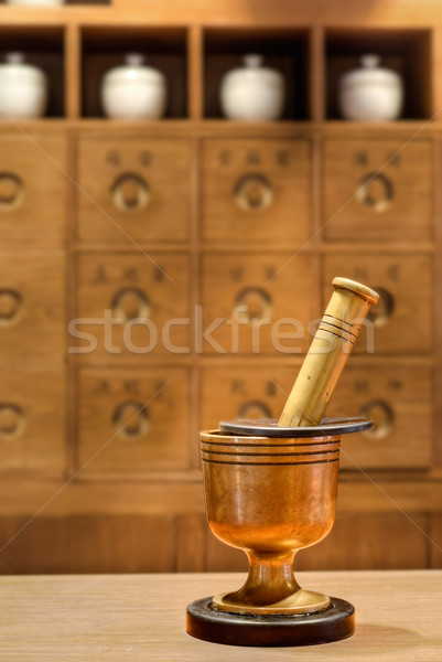 Stockfoto: Chinese · geneeskunde · oude · traditioneel · tool · apotheek · medische