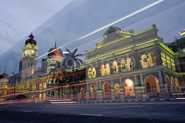 Малайзия ночному городу известный ориентир привлечение место Сток-фото © elwynn