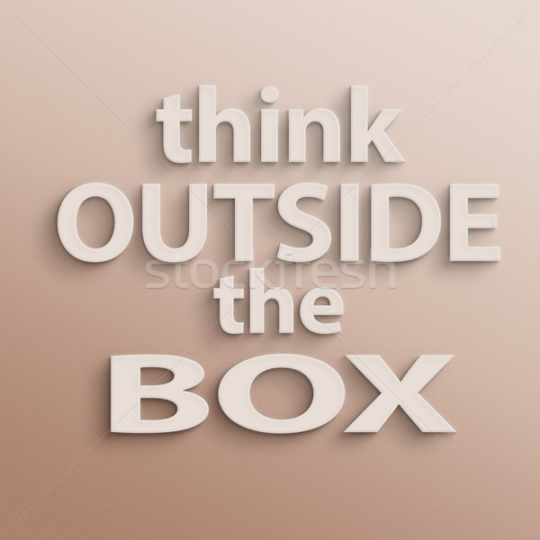 think outside the box Stock photo © elwynn