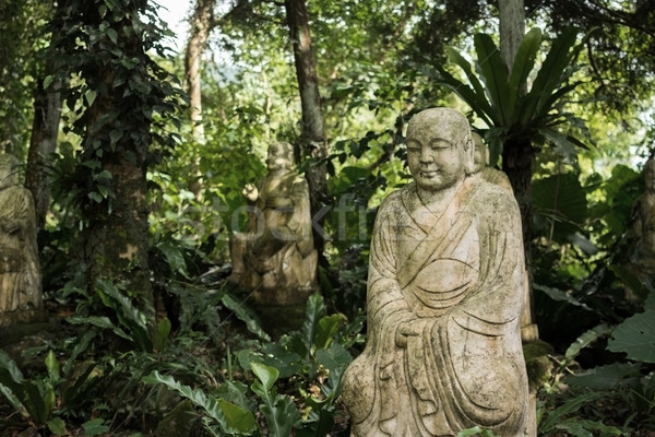 Ruined statue Ksitigarbha Bodhisattva  Stock photo © elwynn